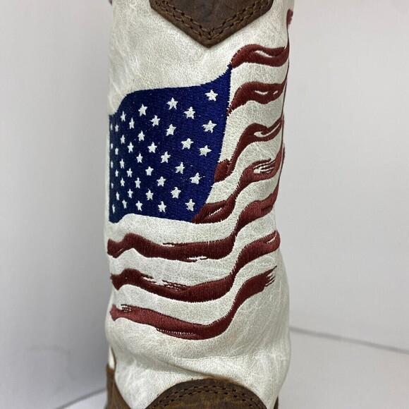 Durango Women Lady Rebel Distressed Flag Embroidery Western Cowgirl Boot Size 7M - Picture 10 of 12